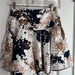 Rag & Bone Ink Blot Print Flare Mini Skirt | Size 00
